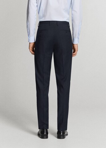 MANGO MAN Slim fit Pleated Pants 'Milan' in Blue