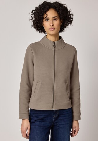 STREET ONE Sweatjacke in Braun: Vorderseite