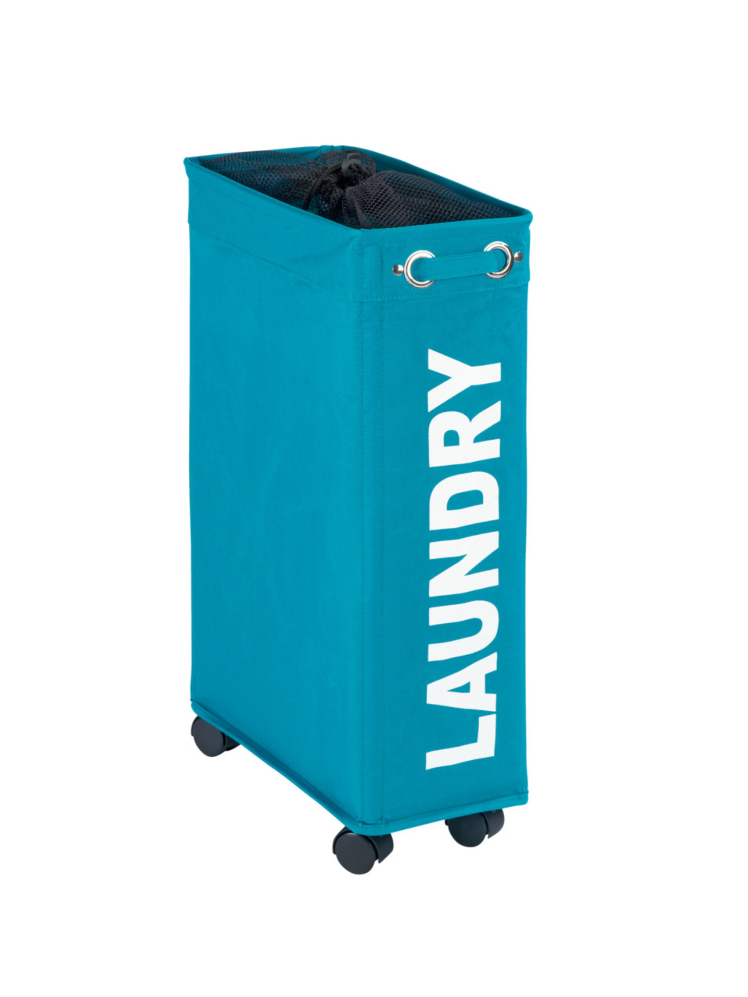 Wenko Wäschebehälter 'Corno' in Blau: Vorderseite