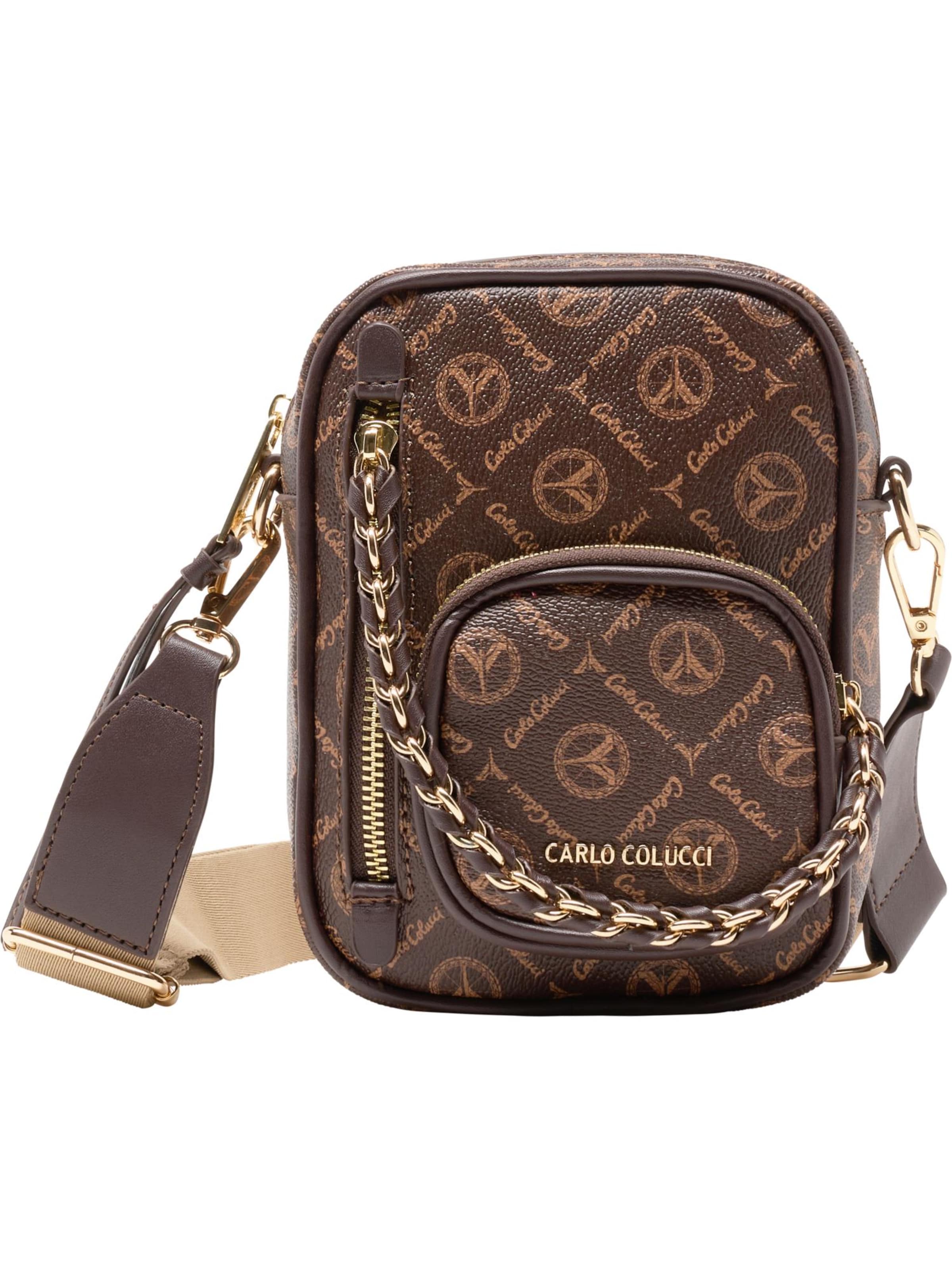 Carlo Colucci Schoudertas in Bruin: voorkant