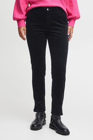 PULZ Jeans Regular Pants 'Mila' in Black: front