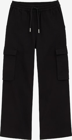 WE Fashion Wide Leg Housut värissä musta: etupuoli