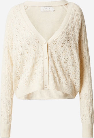 ONLY Knit Cardigan 'Alvi' in Beige: front