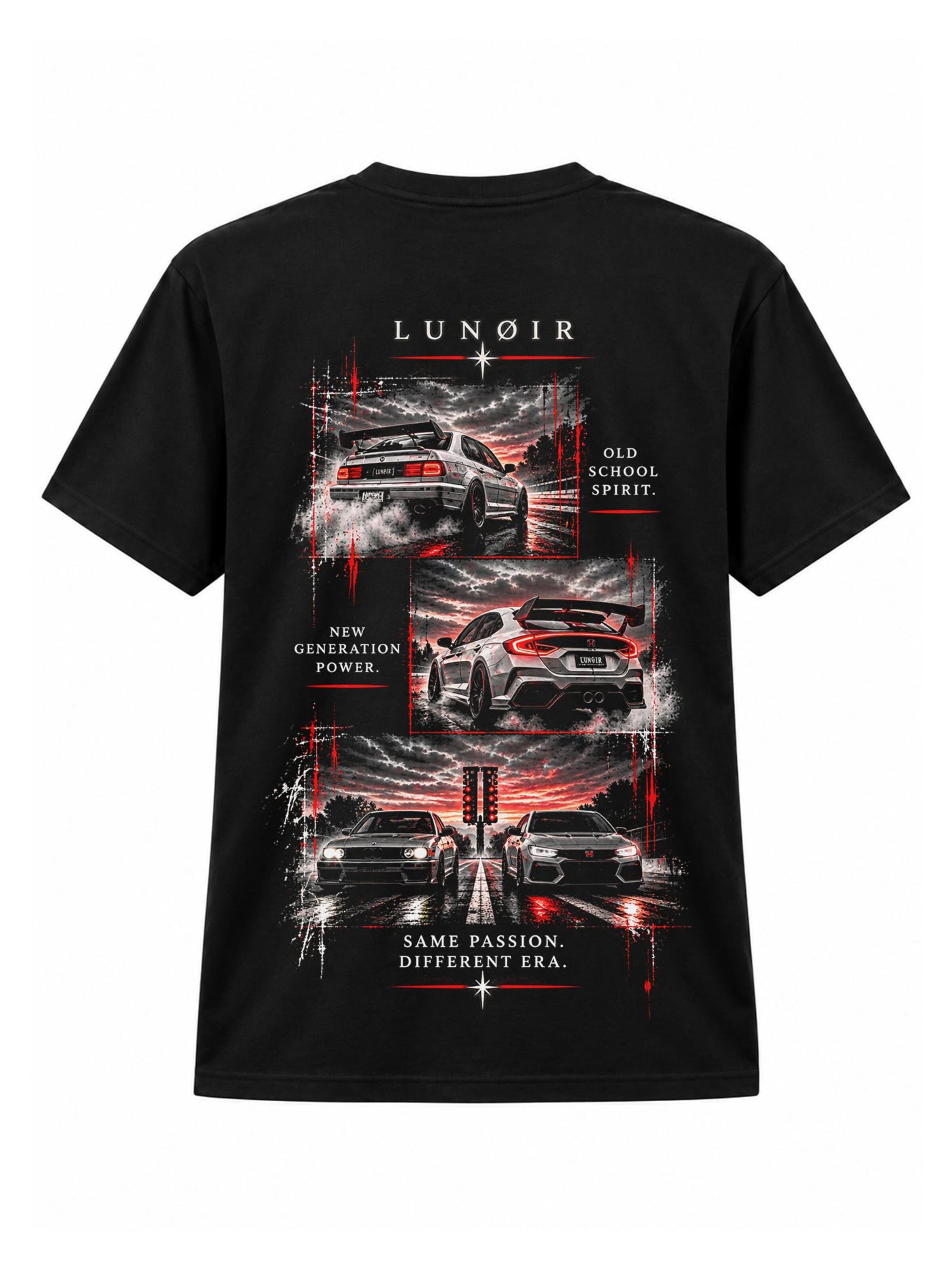 LUNØIR Studio Shirt 'Two Generations Pure Speed'‌‌‌‌‌‌ in Schwarz: Vorderseite