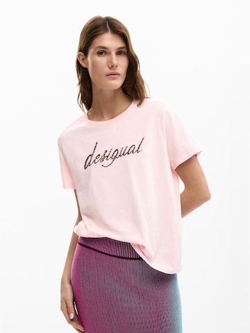 Desigual Футболка в Ярко-розовый: спереди