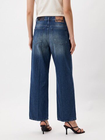 DIESEL Wide leg Jeans 'Supersoft & Light Linen 2000 WIDEE-R' in Blauw