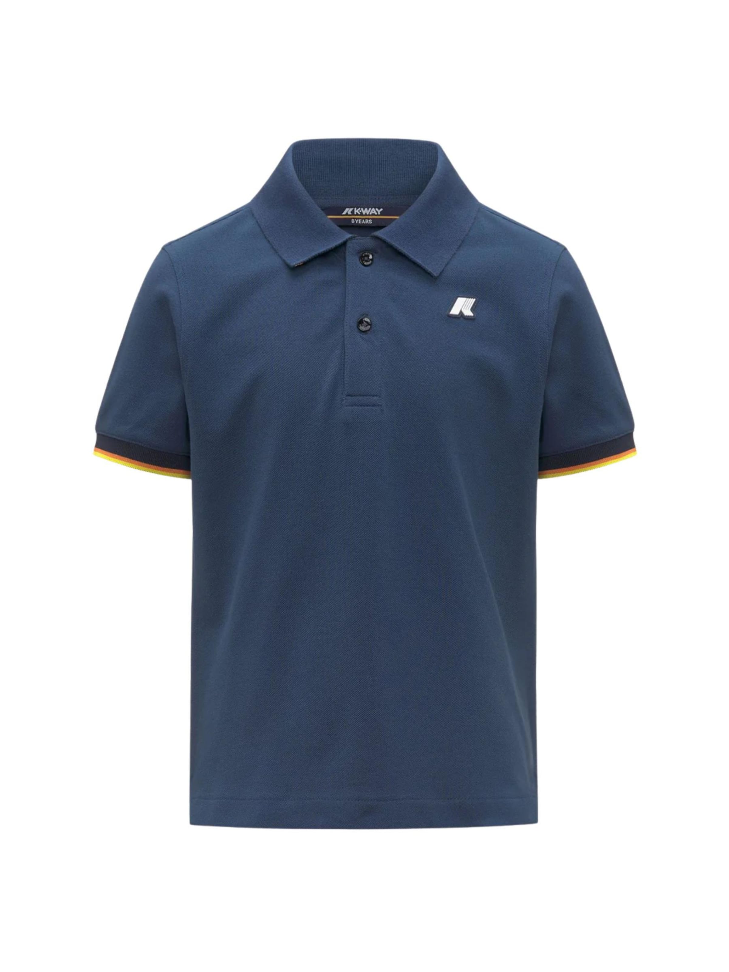 K-Way Shirt 'K-WAY KIDS P. VINCENT PIQUE POLO' in Blauw: voorkant