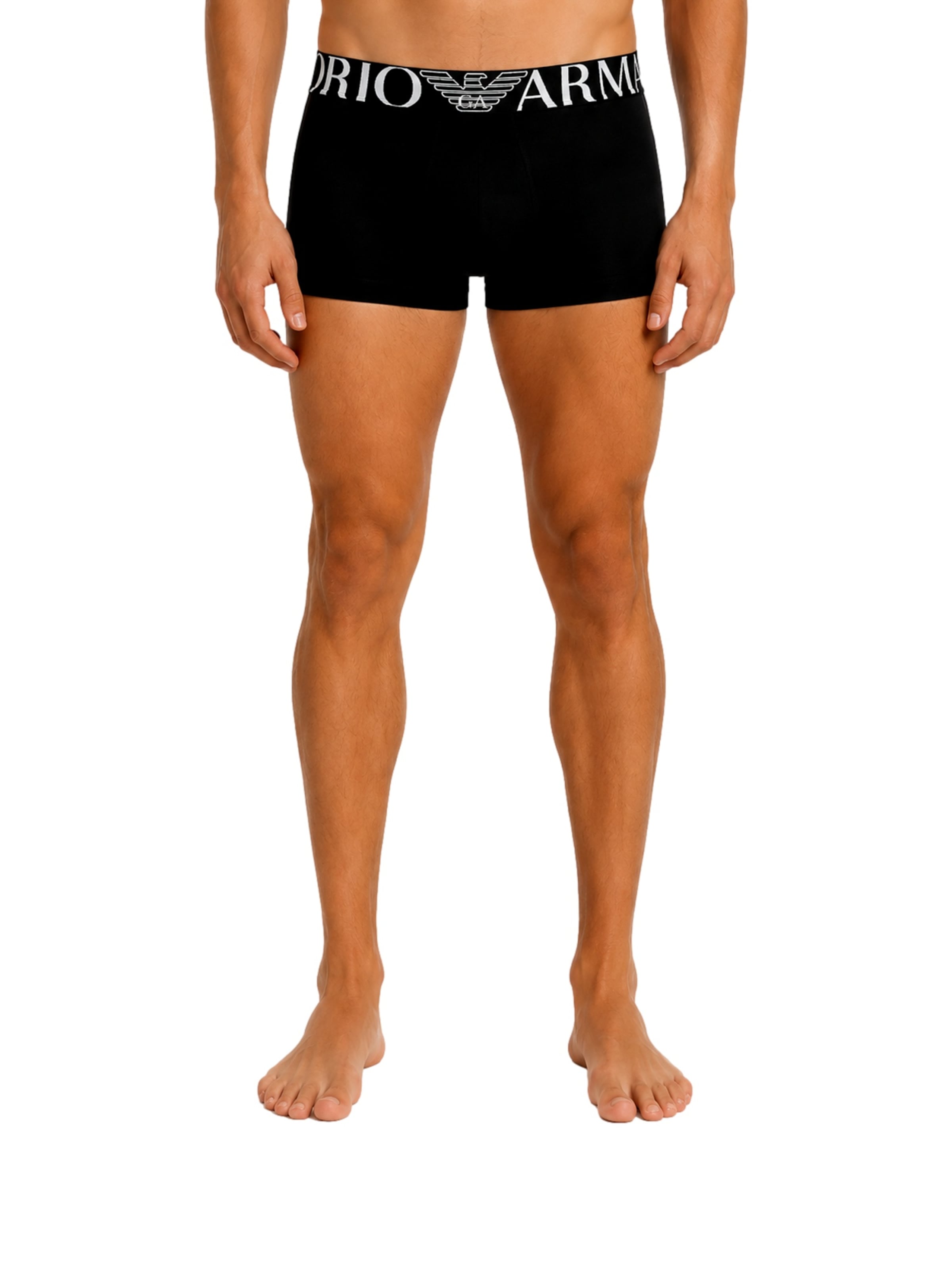 Boxers Emporio Armani en noir : devant