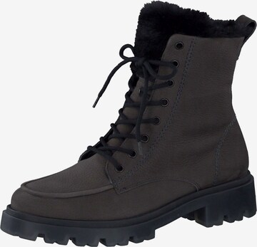 Paul Green Lace-Up Ankle Boots in Grey: front