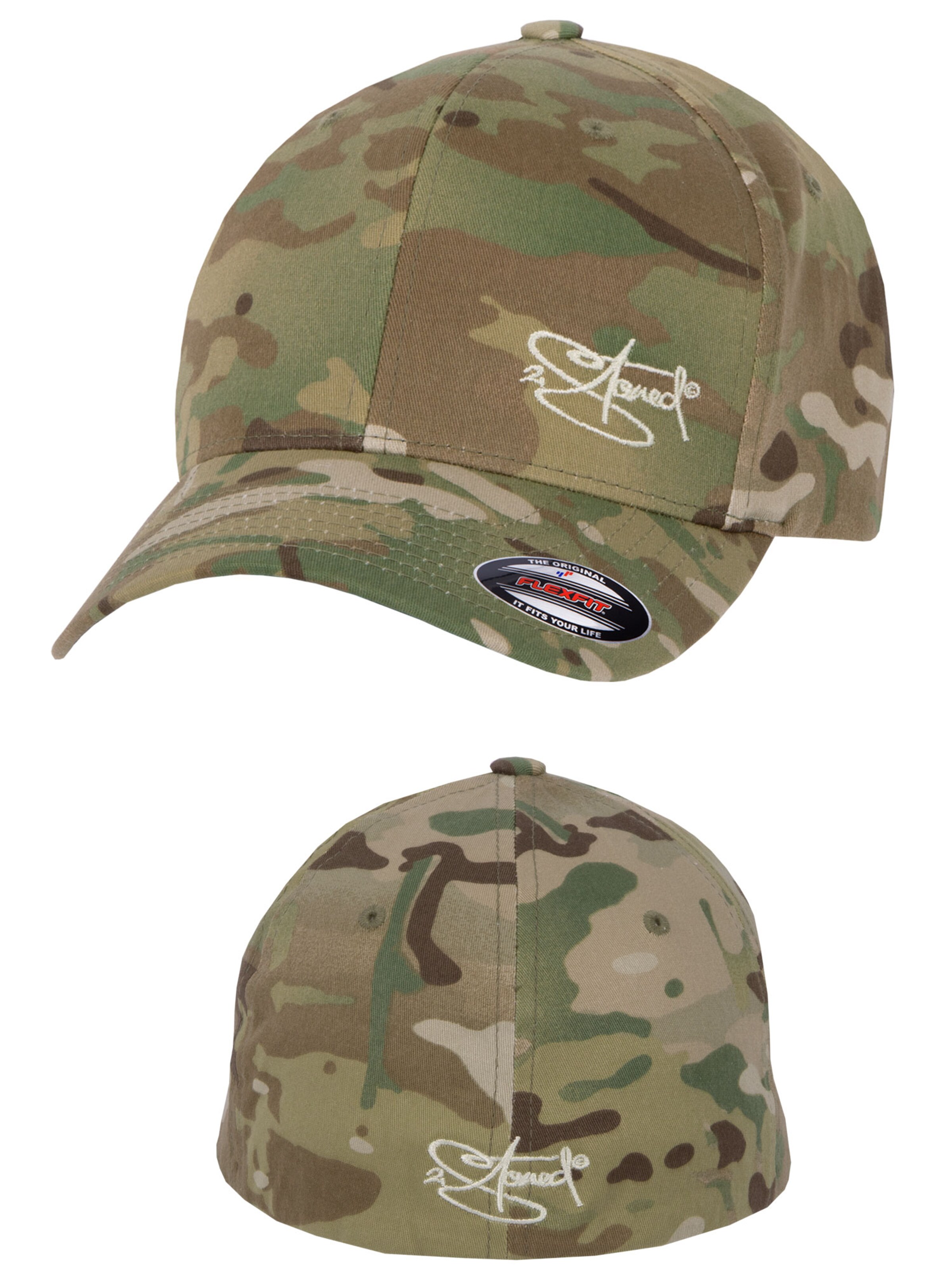 2Stoned Cap 'Flexfit Multicam' in Green