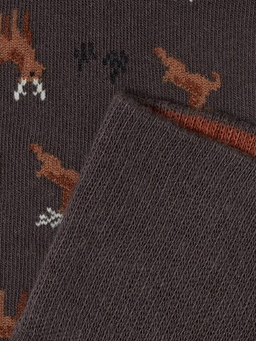Von Jungfeld Socks 'FESTIVE ICONS' in Brown