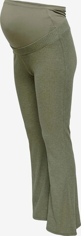 Only Maternity Flared Trousers 'Nella' in Green: front