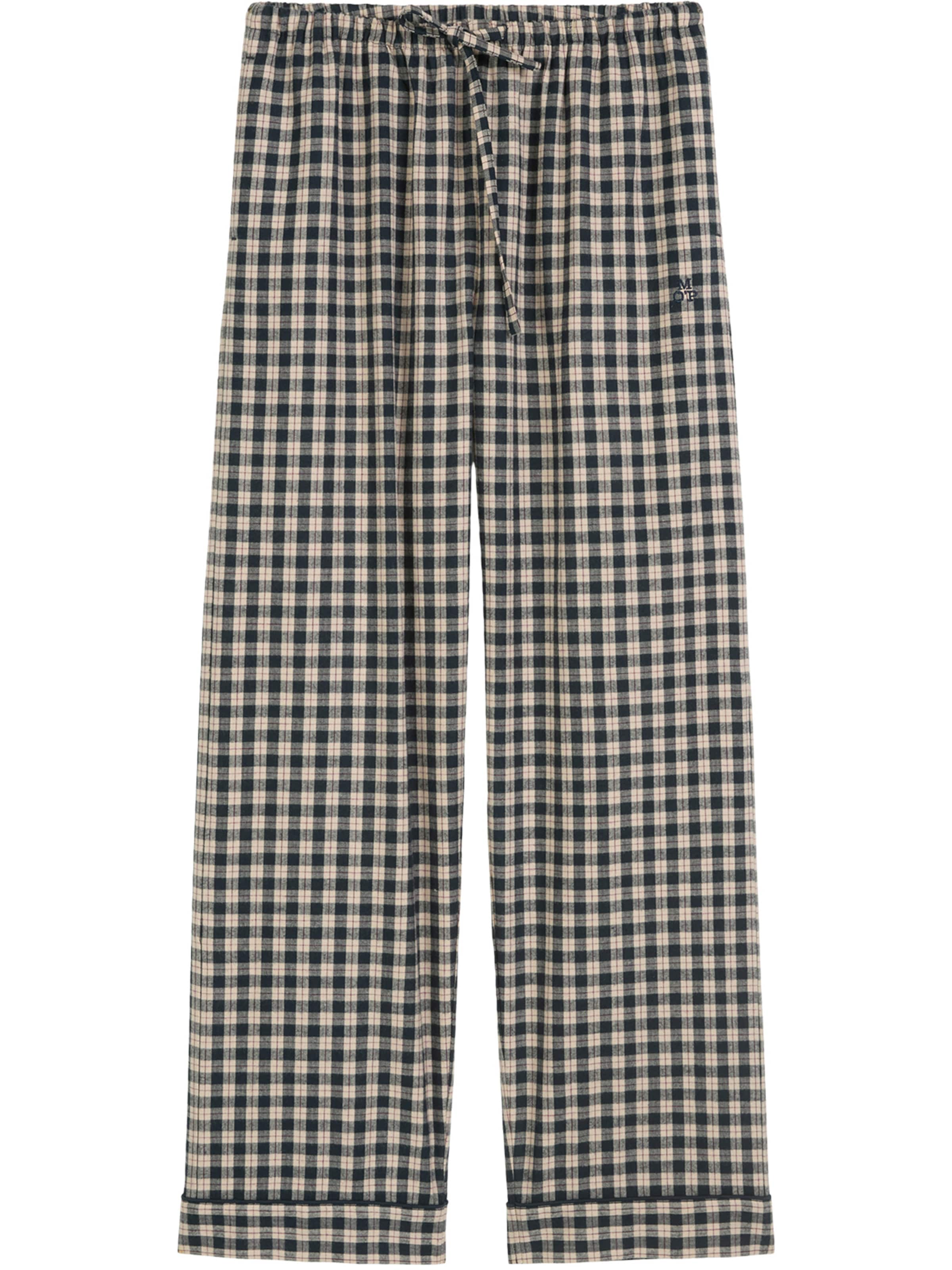 Marc O'Polo Pyjamahose in creme / navy, Produktansicht