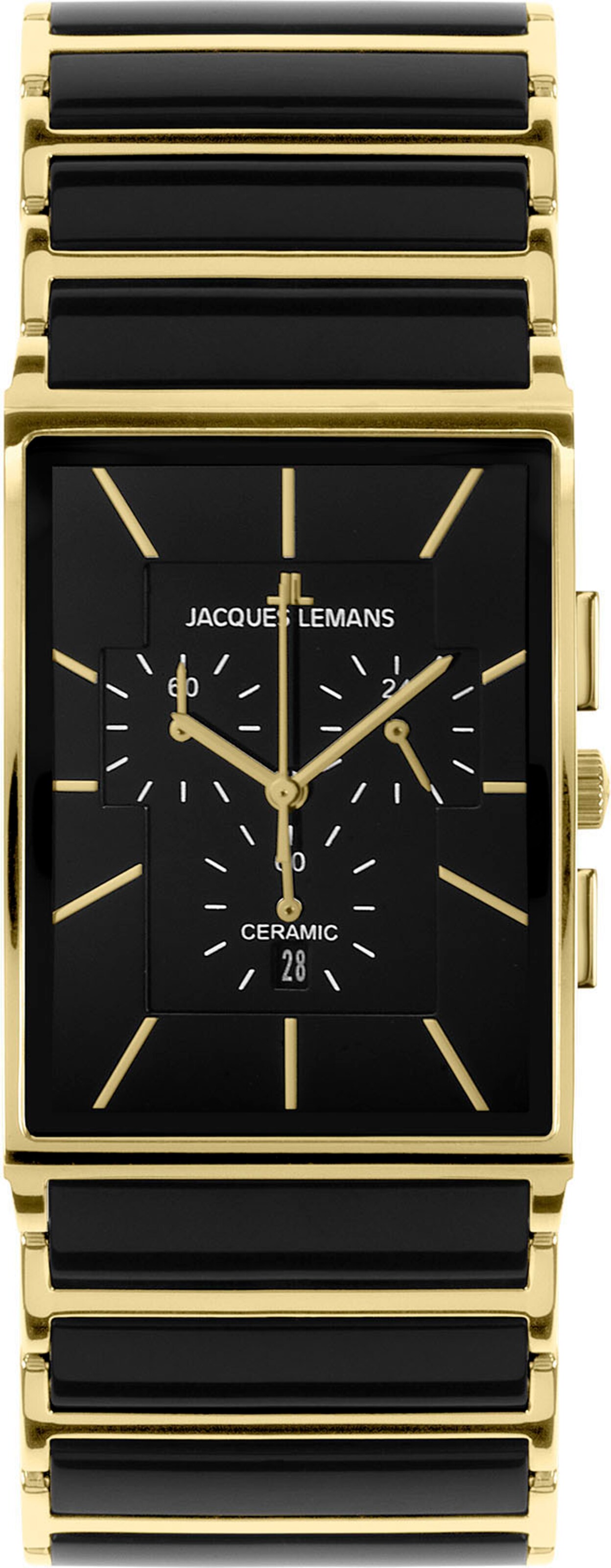Jacques Lemans Analog Watch in Black: front