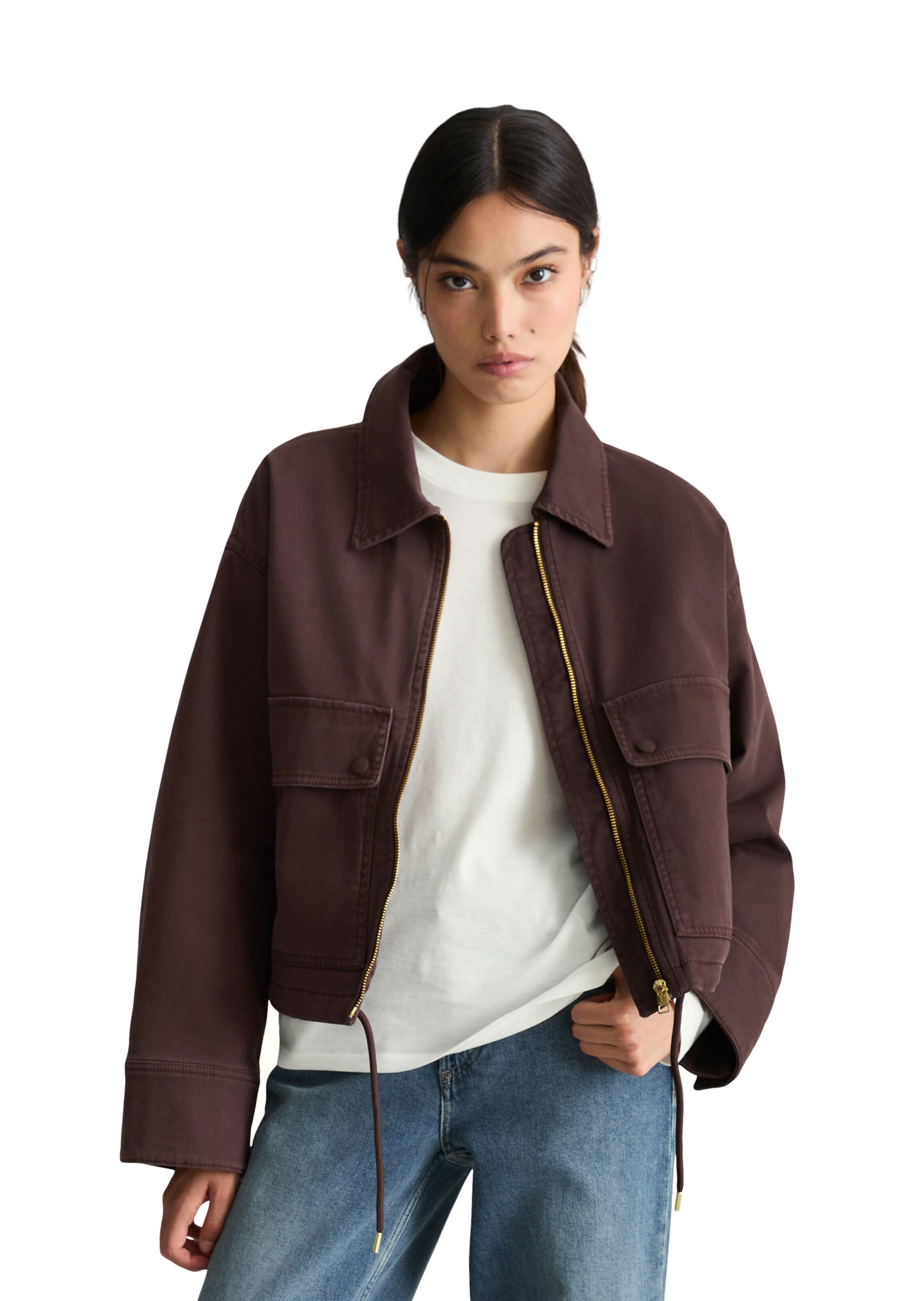 Marc O'Polo DENIM Between-season jacket in Brown: front