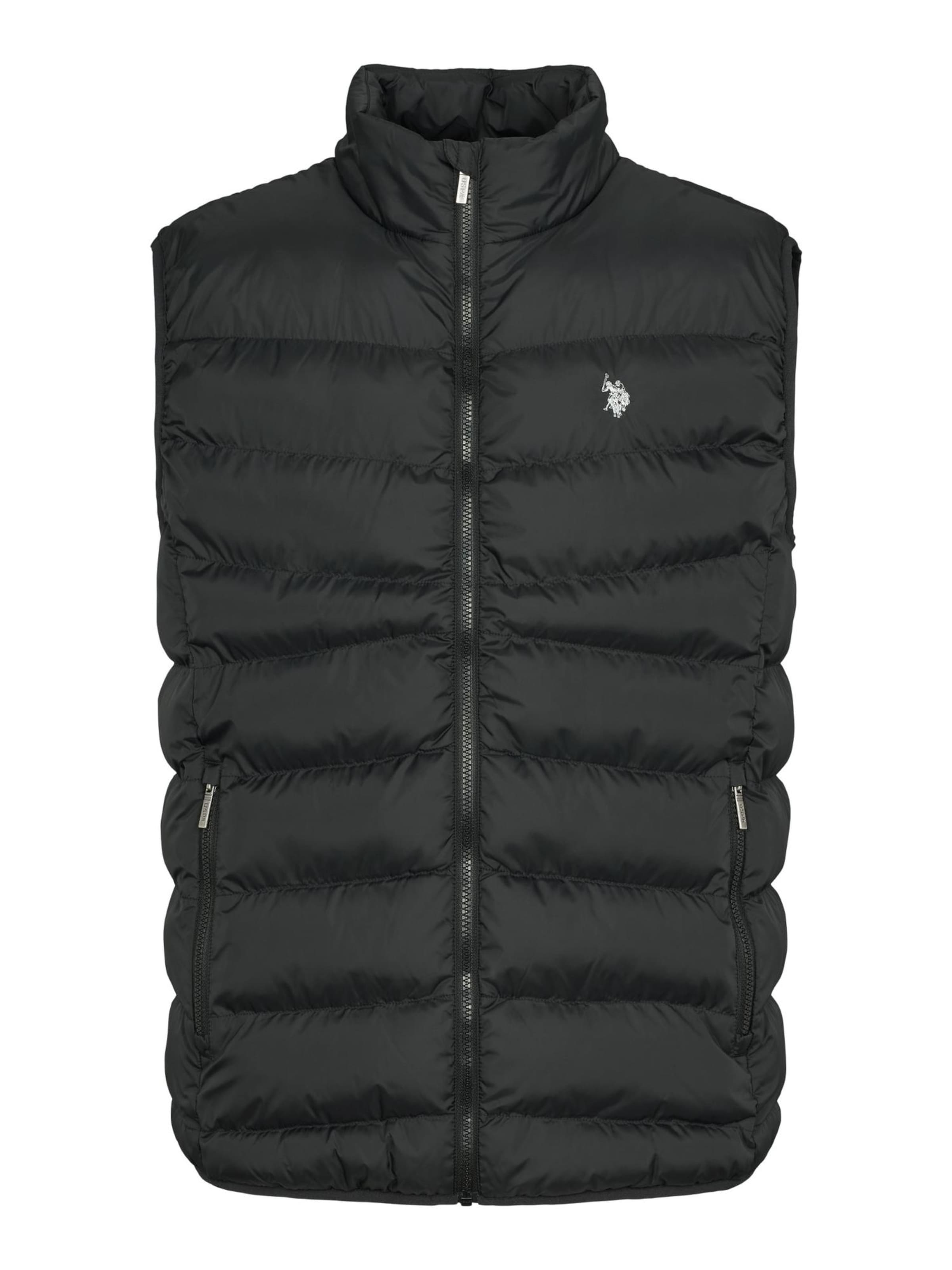 U.S. POLO ASSN. Weste 'Eugene' in Schwarz: Vorderseite