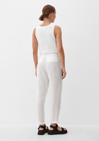s.Oliver Tapered Pleated Pants in White