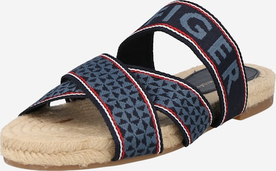 TOMMY HILFIGER Mule in Dusty blue / Dark blue / Red / White, Item view