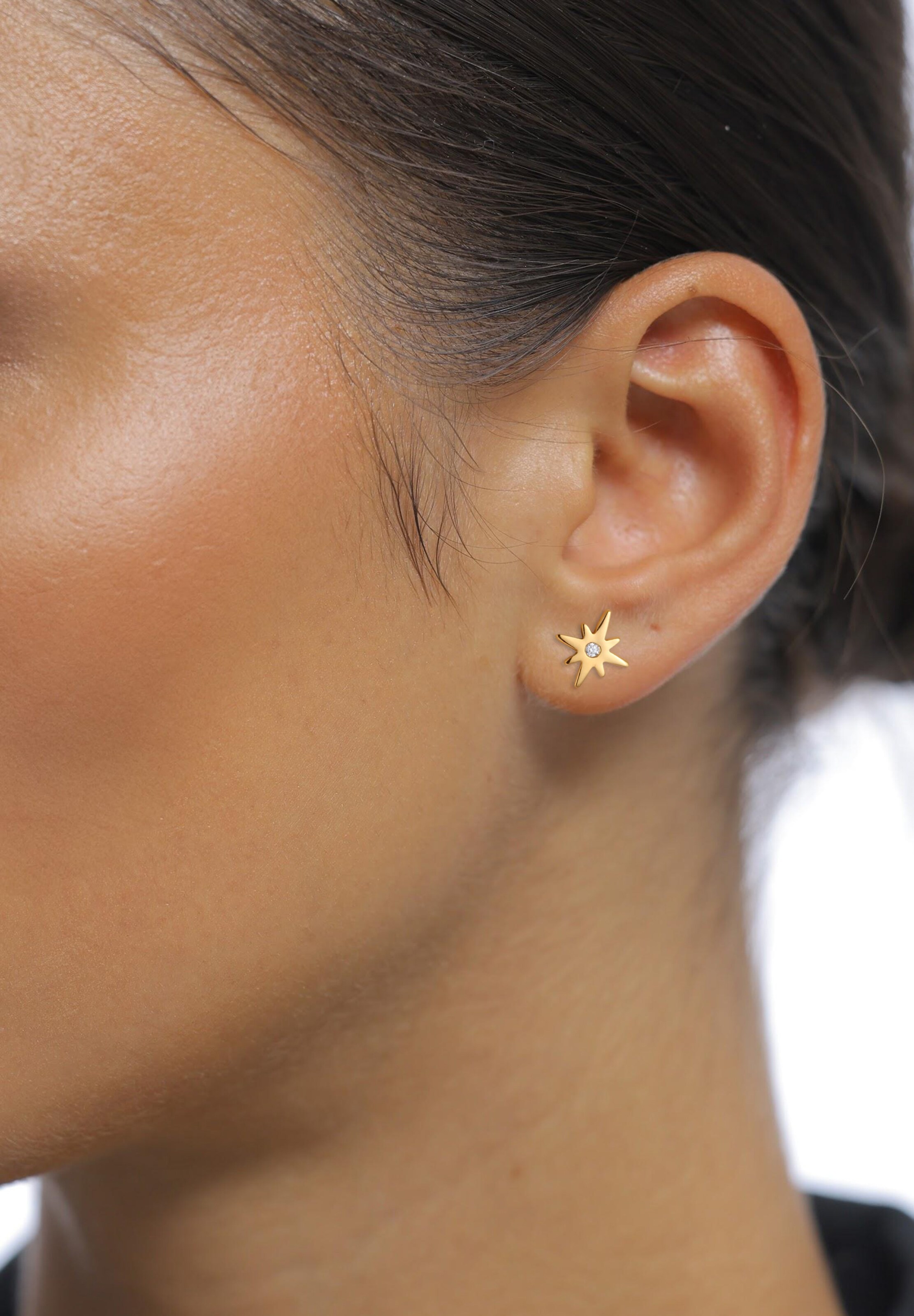 Elli DIAMONDS Ohrringe in Gold: Vorderseite