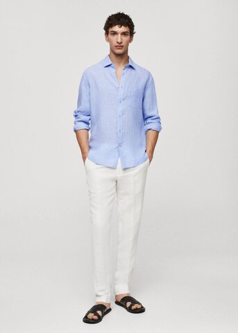 MANGO MAN Regular fit Button Up Shirt 'Avispa' in Blue