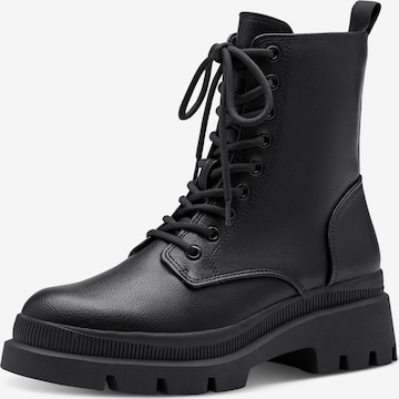 TAMARIS Lace-Up Ankle Boots in Black: front