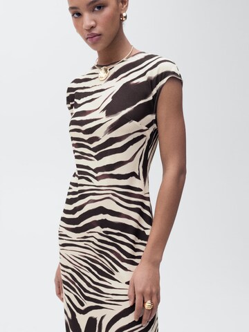 MANGO Dress 'ZEBRI' in Beige