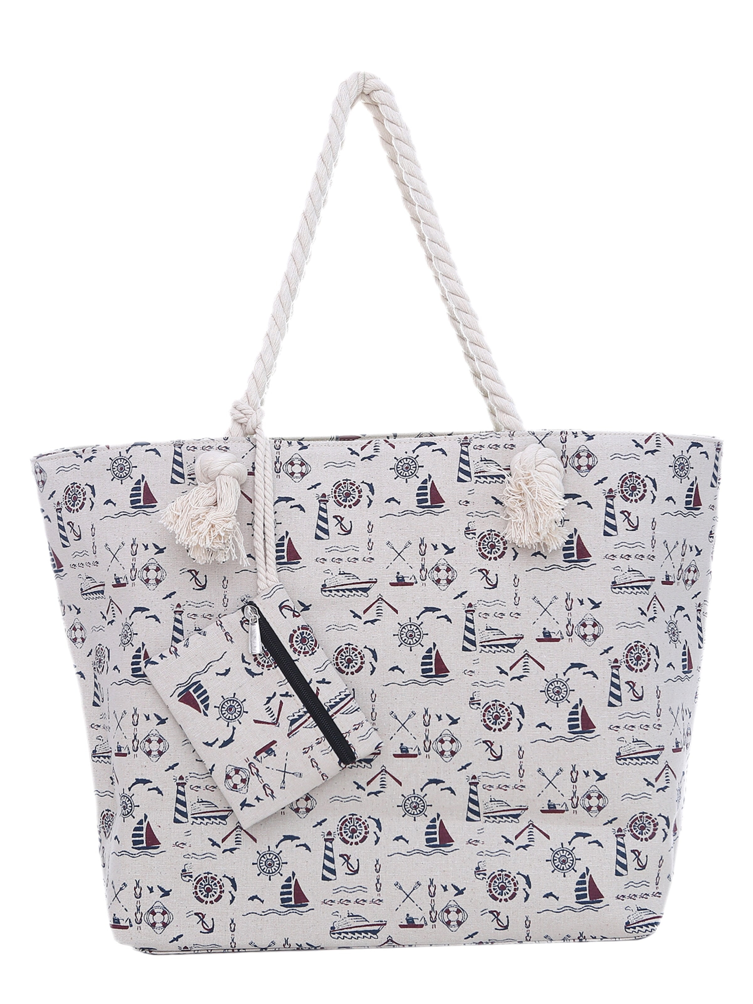 DonDon Beach Bag in Beige: front