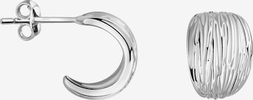Sofia Milani Ohrringe 'Brushed' in Silber: Vorderseite