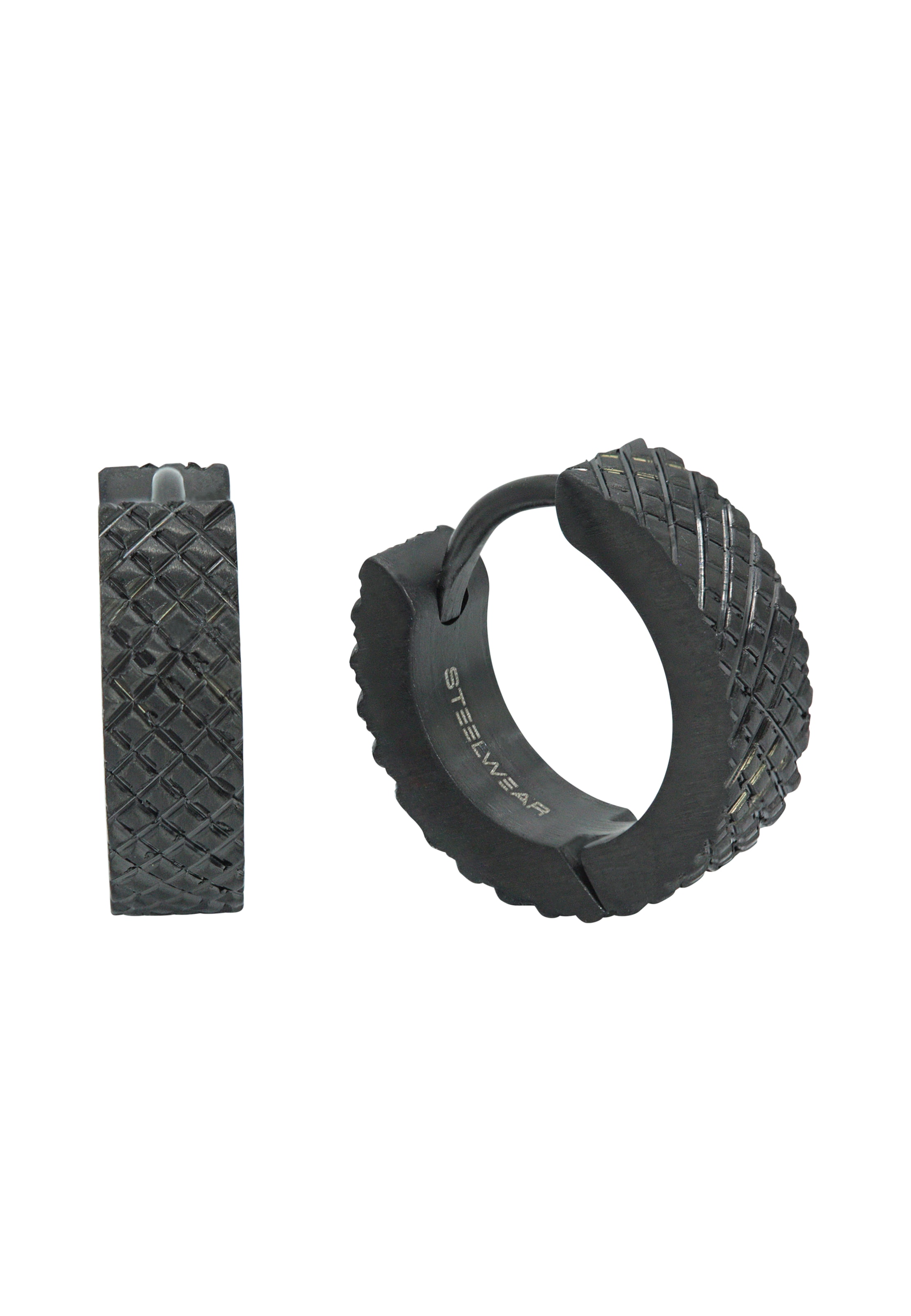 Steelwear Ohrringe 'Berlin' in Schwarz: Vorderseite