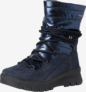 TAMARIS Lace-Up Ankle Boots in Blue: front