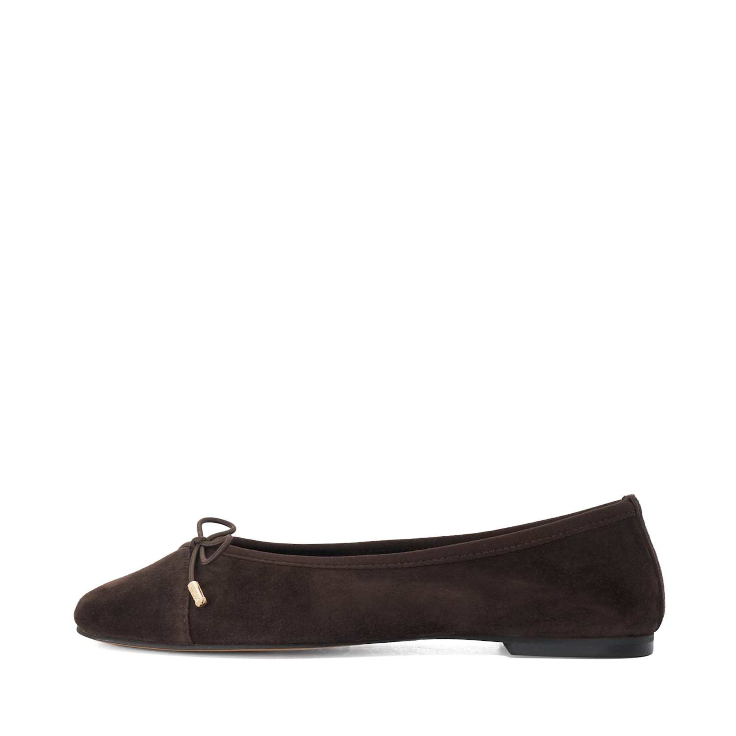 Dune LONDON Ballerina in Bruin: voorkant