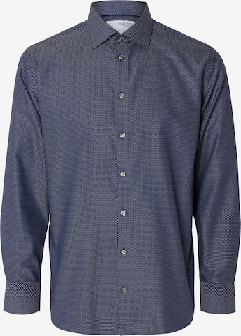 SELECTED HOMME Regular fit Button Up Shirt 'Duke' in Blue: front