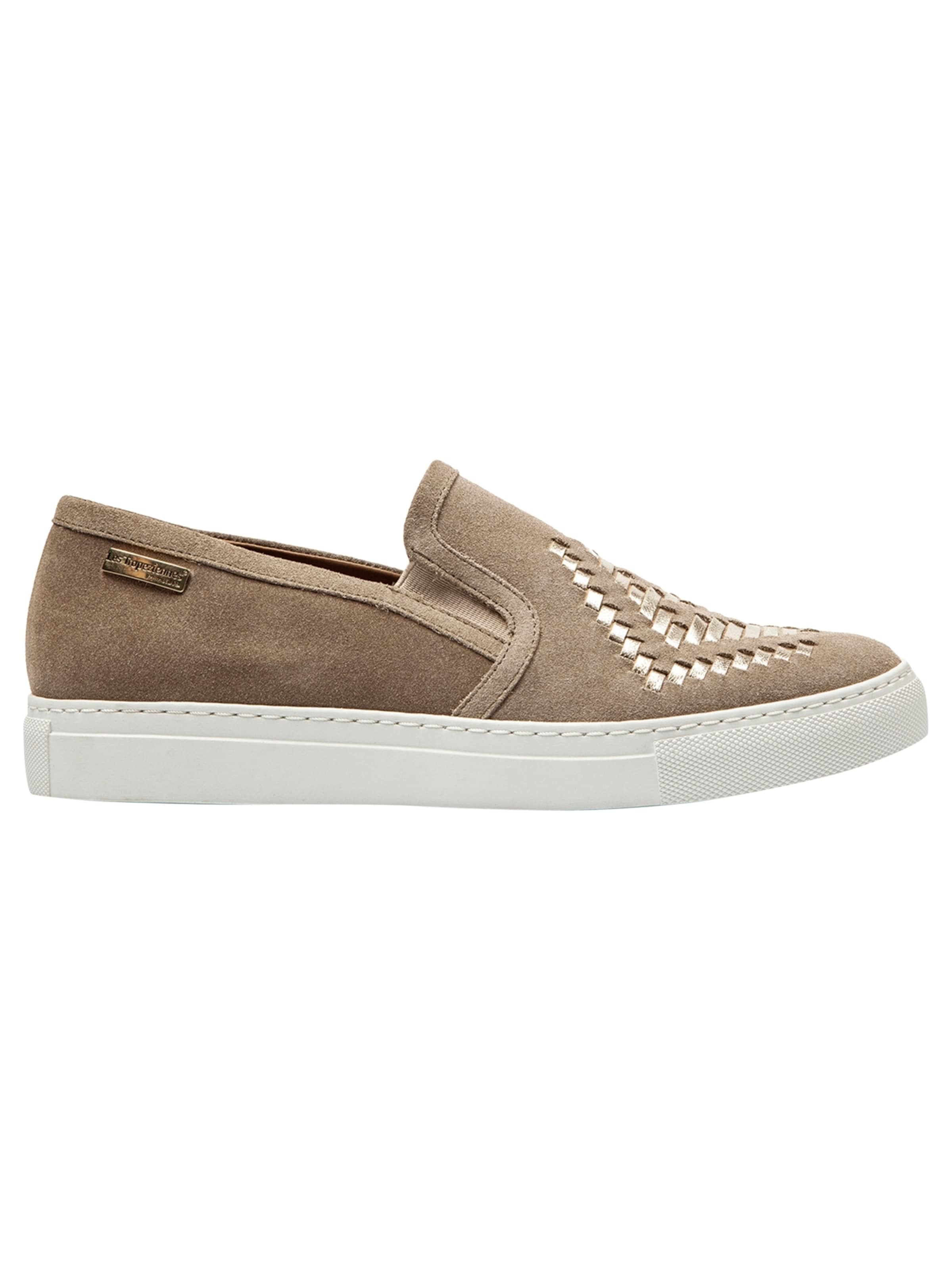 Les Tropéziennes Espadrilles 'Espadrilles aus Loni-Leder' in Grau