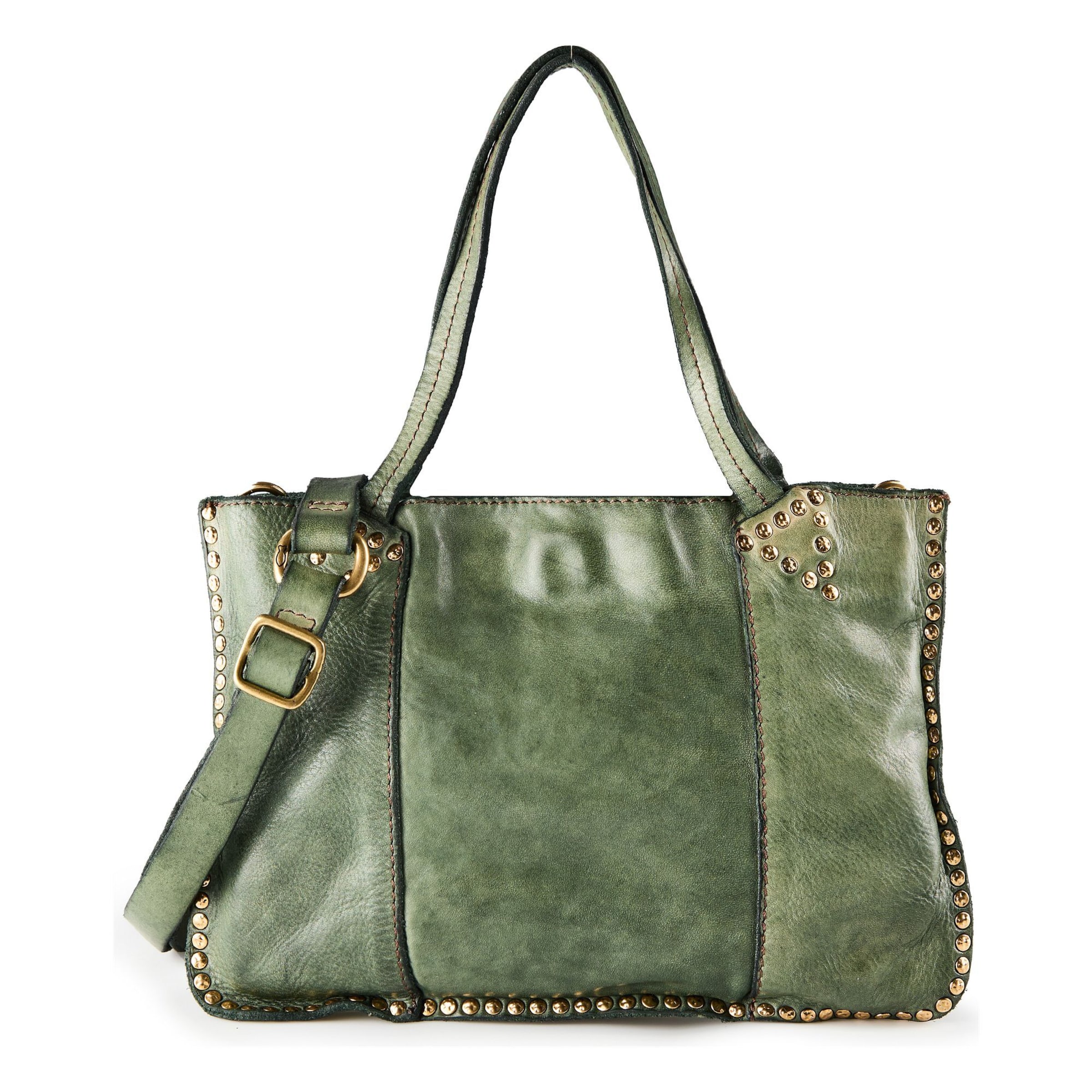 Sac bandoulière 'Cora' Campomaggi en vert : devant