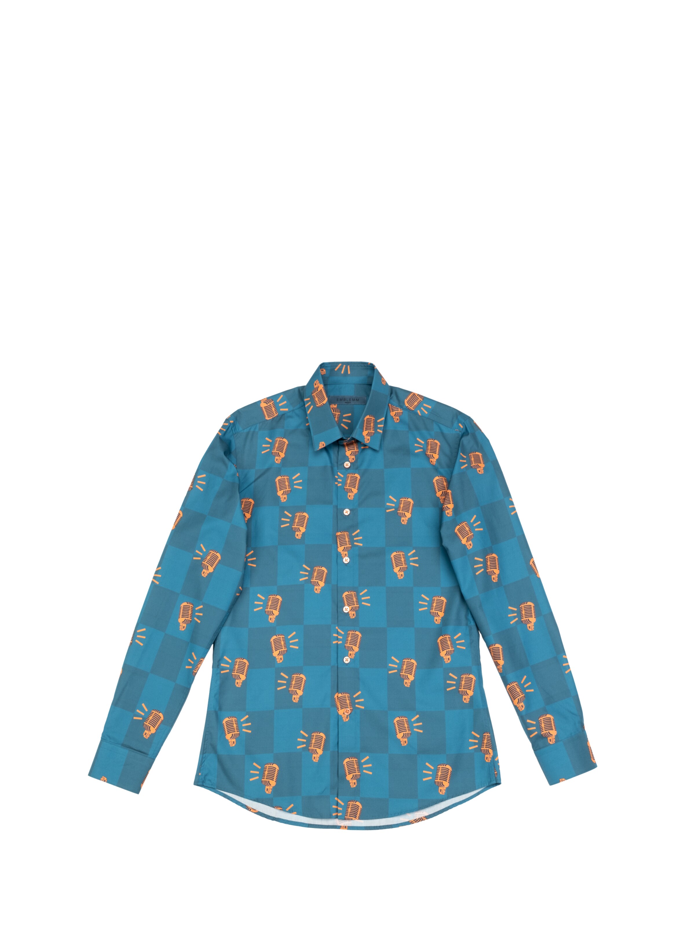 EMBLEMM Slim fit Button Up Shirt 'The Mic' in Mixed colors: front