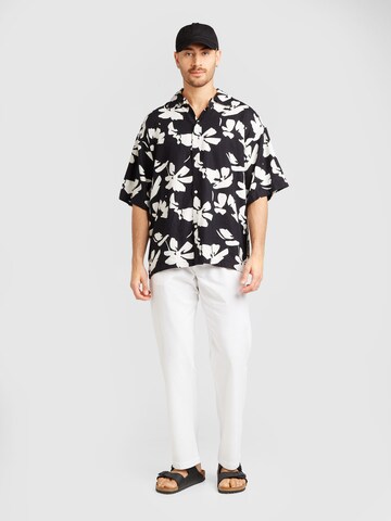 JACK & JONES Comfort fit Overhemd 'FARO' in Zwart