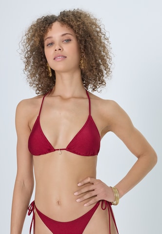 LSCN by LASCANA Trikotni nedrčki Bikini zgornji del | rdeča barva