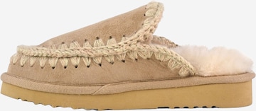 Pantoufle 'Eskimo' MOU en beige : devant