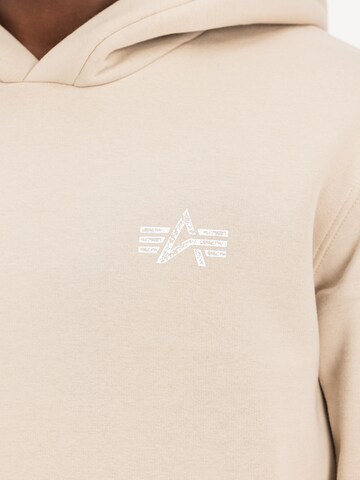 ALPHA INDUSTRIES Sweatshirt 'Signature' in Beige