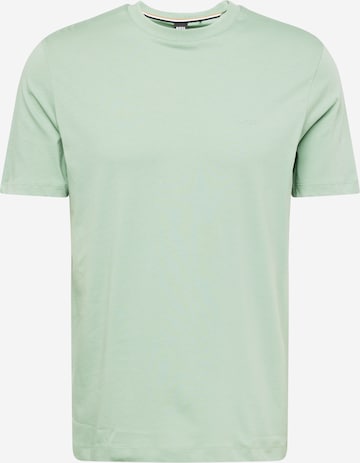BOSS Black Тениска 'Thompson 01' в зелено: отпред