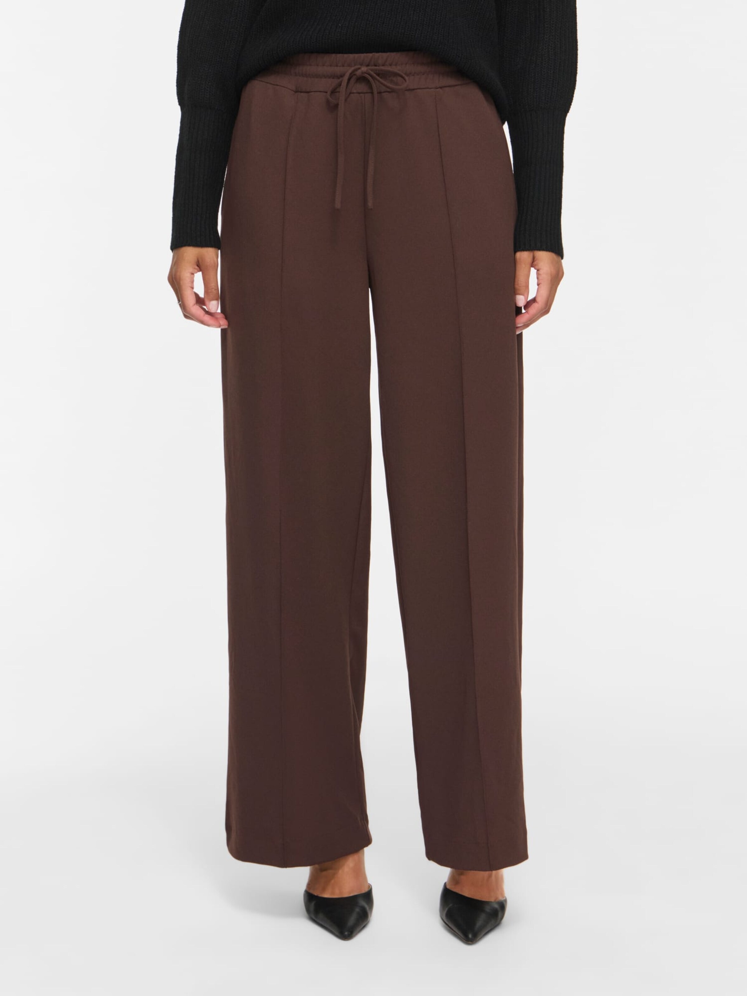 VILA Baggy Broek 'Clua' in Bruin: voorkant