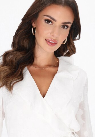 Robe de cocktail faina en blanc