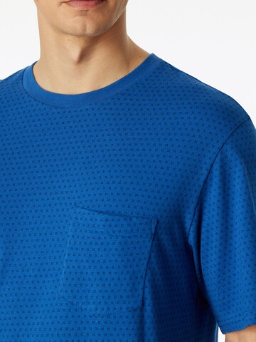 SCHIESSER Short Pajamas 'Comfort Essentials' in Blue