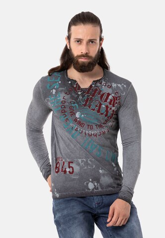 CIPO & BAXX Langarmshirt in Grau