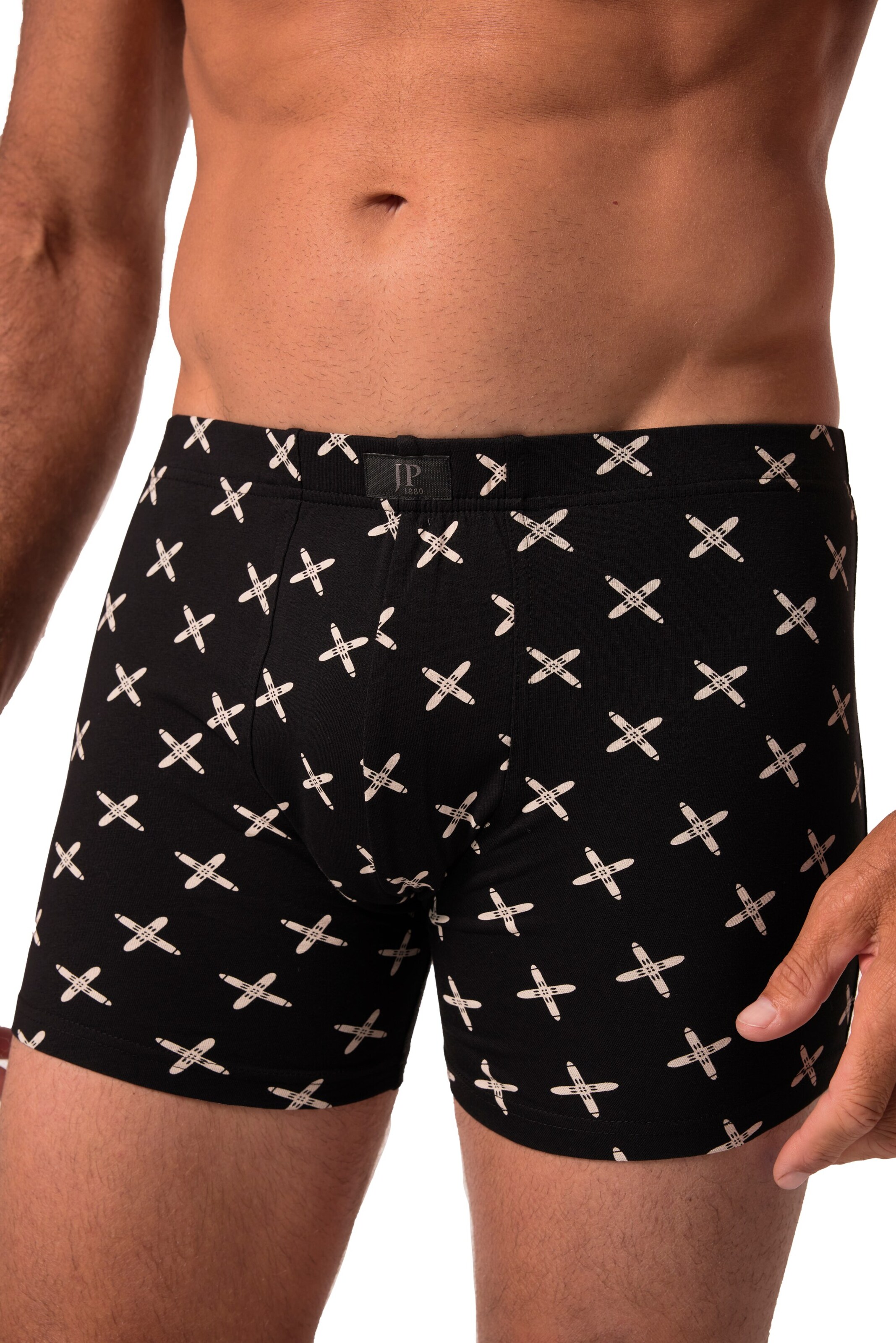 JP1880 Boxershorts in Zwart: voorkant