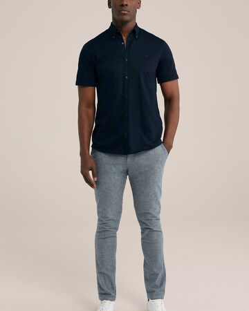 WE Fashion Slim Fit Hemd in Blau