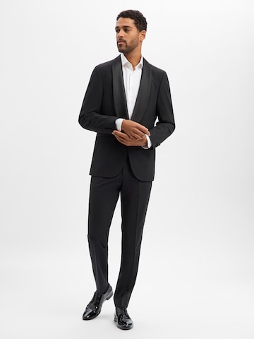 Regular Pantalon à plis BOSS en noir