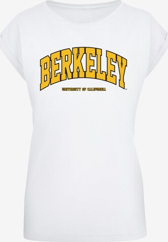 Merchcode T-Shirt 'Berkeley University - Arch' in Weiß: predná strana