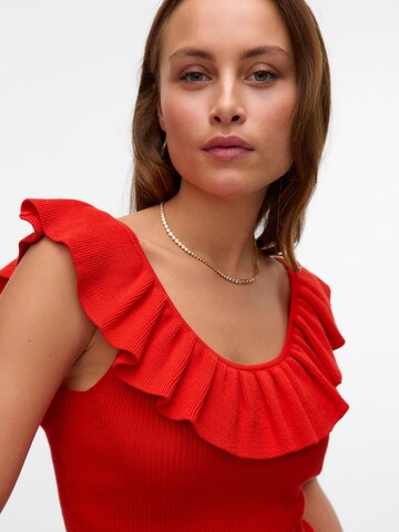 Tops en tricot 'VMSilje' VERO MODA en rouge