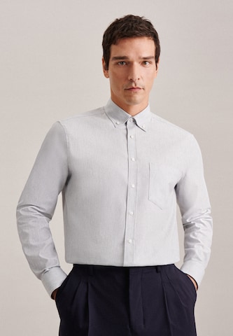 SEIDENSTICKER Regular fit Zakelijk overhemd ' SMART ESSENTIALS' in Grijs: voorkant